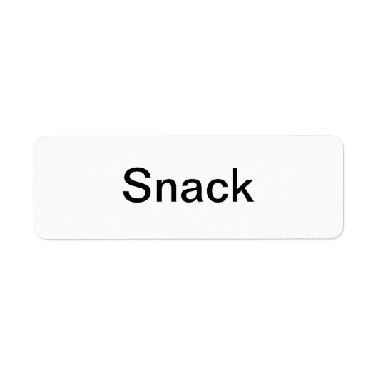 Snack Labels/ Etiket (Voorkant)