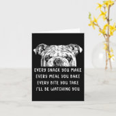 Snack maak je elke maaltijd die je Engelse bulldog Kaart (Gele Bloem)