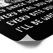 Snack maak je elke maaltijd die je Engelse bulldog Poster (Hoek)