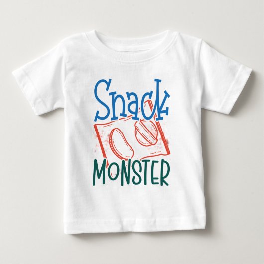 Snack Monster Funny en Cute Baby White (Voorkant)