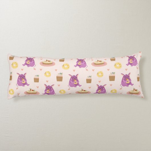 Snack Monsters Body Pillow Lichaamskussen (Achterkant)