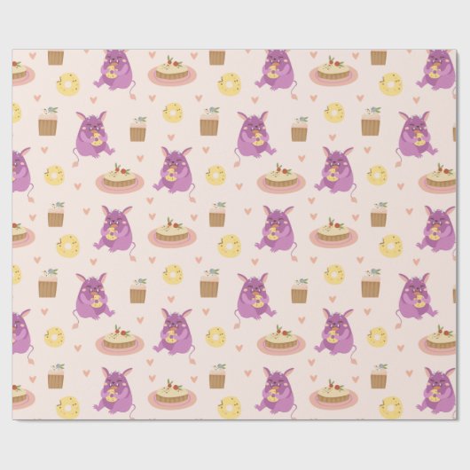 Snack Monsters Cadeaupapier (Vlak)