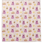 Snack Monsters Douchegordijn (Voorkant)