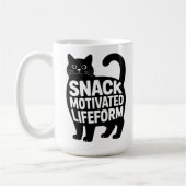 Snack Motivated Lifeform Fat Cat Humor Koffiemok (Links)