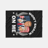 Snack niet op mij Grappige Kat Donald Trump Make C Fleece Deken (Voorkant (Horizontaal))
