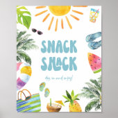 Snack Pool Party Station Sign Poster (Voorkant)