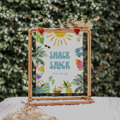 Snack Pool Party Station Sign Poster