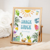 Snack Pool Party Station Sign Poster