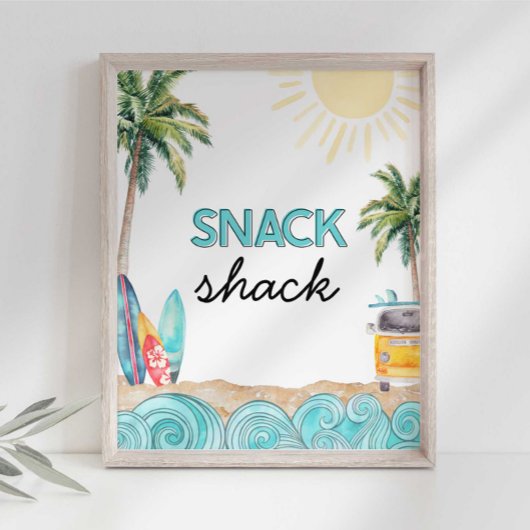 Snack Shack Feestbord Poster
