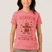 Snack Squad Leader Powered by Treats Ugly Sweater Tri-Blend Shirt (Voorkant)