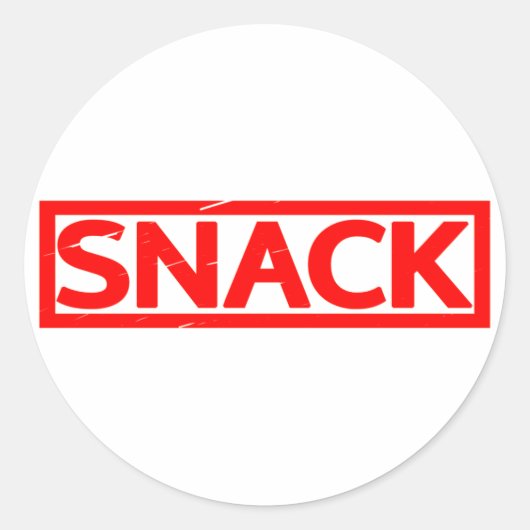 Snack Stamp Ronde Sticker (Voorkant)