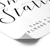 Snack Station Chic Bruiloft of Trouwfeest Bord Poster (Hoek)