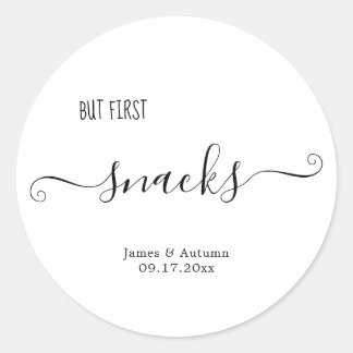 Snack Stickers voor bruiloft-snacktassen