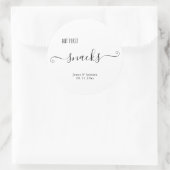 Snack Stickers voor bruiloft-snacktassen (Tas)