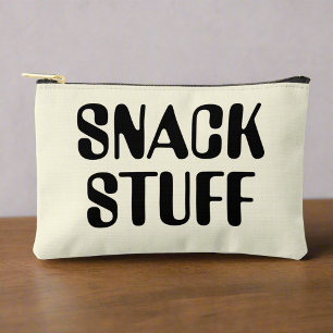Snack Stuff Neutraal Zwart Vet Typografie Etui