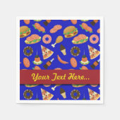 Snack Time Blue Picnic Napkins Servetten (Voorkant)