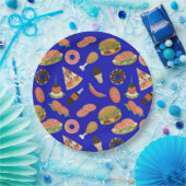 Snack Time Blue Picnic Papieren Bordje (Feest)