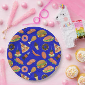 Snack Time Blue Picnic Papieren Bordje (Feest)