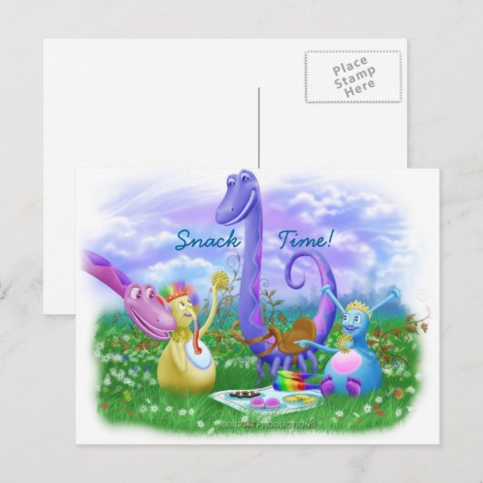 Snack Time. Briefkaart (Voorkant / Achterkant)