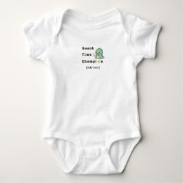 Snack Time Champion - Schattige Baby & Dinosaur Fo Romper