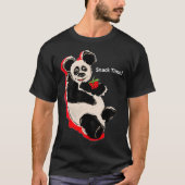 Snack TIme Panda Eating Strawberry School Fun T-shirt (Voorkant)