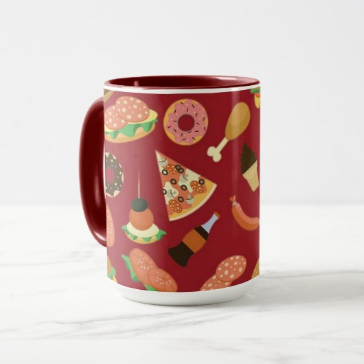 Snack Time Red Coffee-Mok Mok (Voorkant links)