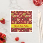 Snack Time Red Picnic Napkins Servetten (Insitu)