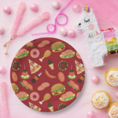 Snack Time Red Picnic Papieren Bordje (Feest)