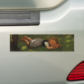 Snack Time (Sweet Young Girl Lying on the Grass) Bumpersticker (Op auto)