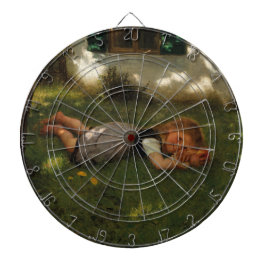 Snack Time (Sweet Young Girl Lying on the Grass) Dartbord