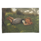 Snack Time (Sweet Young Girl Lying on the Grass) Kussensloop (Voorkant-Rechts)