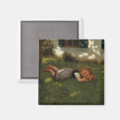 Snack Time (Sweet Young Girl Lying on the Grass) Magneet (Voorkant / Achterkant)