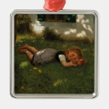 Snack Time (Sweet Young Girl Lying on the Grass)