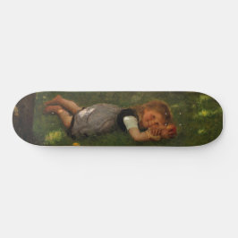 Snack Time (Sweet Young Girl Lying on the Grass) Persoonlijk Skateboard