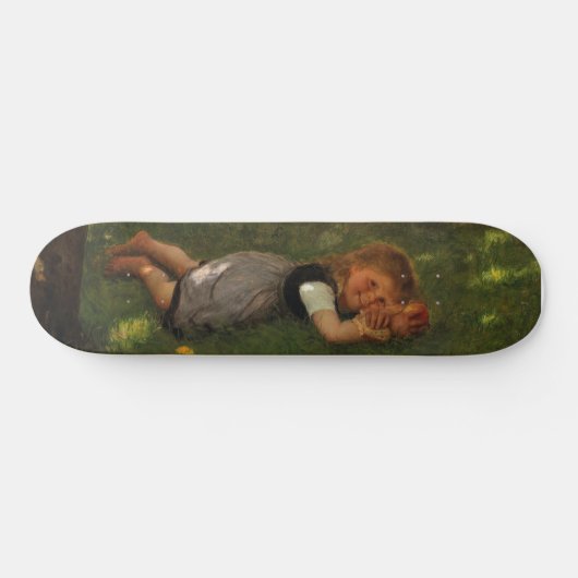 Snack Time (Sweet Young Girl Lying on the Grass) Persoonlijk Skateboard (Horizontaal)