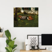 Snack Time (Sweet Young Girl Lying on the Grass) Poster (Thuiskantoor)