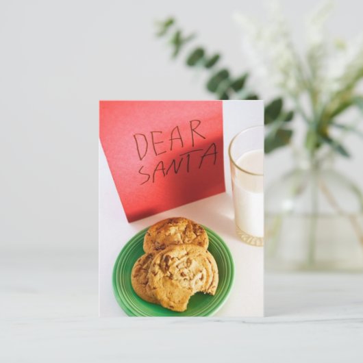 Snack voor de kerstman feestdagenkaart (Staand voorkant)
