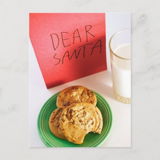 Snack voor de kerstman feestdagenkaart (Voorkant)