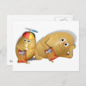 Snackaardappelen - Vader en Zoon-werkkleding Briefkaart (Voorkant / Achterkant)