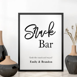 Snackbar trouwbord poster