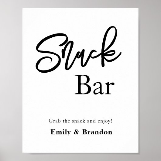 Snackbar trouwbord poster (Voorkant)