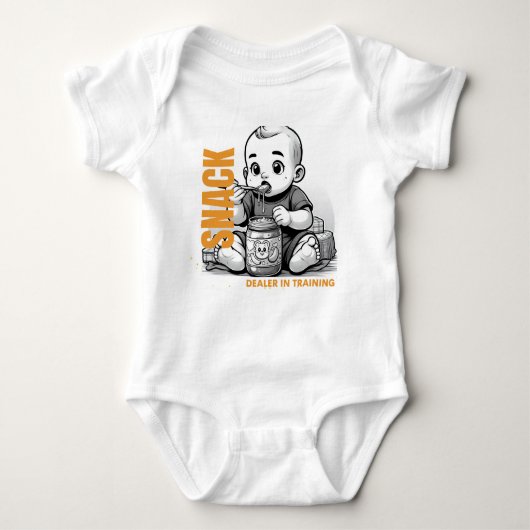 Snackdealer in training" – Future Foodie Alert! Romper (Voorkant)