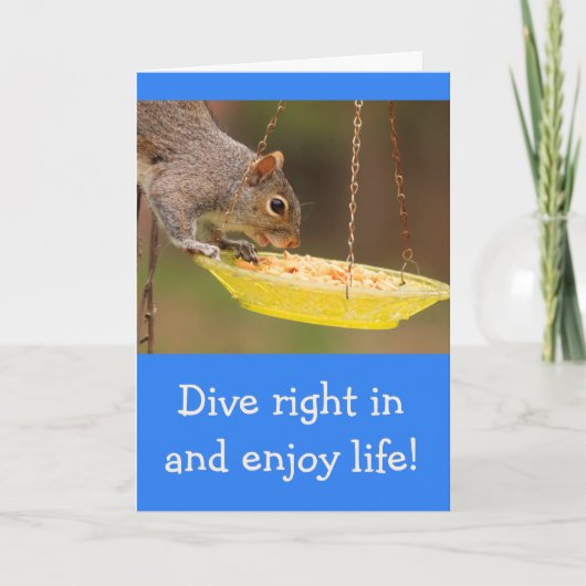 Snackeekhoorn Birthday Kaart (Voorkant)