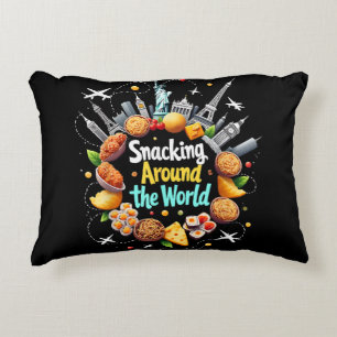 Snacken over de hele wereld Fast Food Travel Reize Accent Kussen