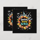 Snacken over de hele wereld Fast Food Travel Reize Bedankkaart (Voorkant / Achterkant)