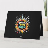 Snacken over de hele wereld Fast Food Travel Reize Kaart (Achterkant)