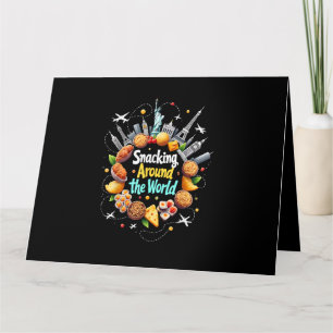 Snacken over de hele wereld Fast Food Travel Reize Kaart