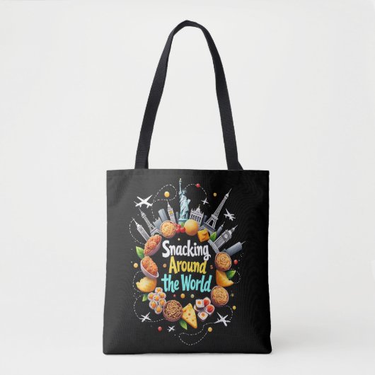 Snacken over de hele wereld Fast Food Travel Reize Tote Bag (Voorkant)