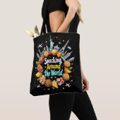 Snacken over de hele wereld Fast Food Travel Reize Tote Bag (Dichtbij)