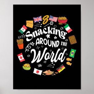 Snacken rond de wereld Vakantie Snacking Showca Poster